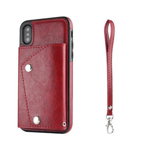 Leather Wallet Cover With Card Holder For iPhone www.technoviena.com