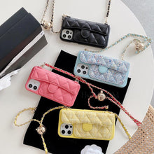 Load image into Gallery viewer, Chain Strip Crossbody Wallet Case for iPhone www.technoviena.com
