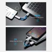 Load image into Gallery viewer, 3 in 1 Mini Key Chain USB Cable With Fast Data Sync Charging Cable www.technoviena.com
